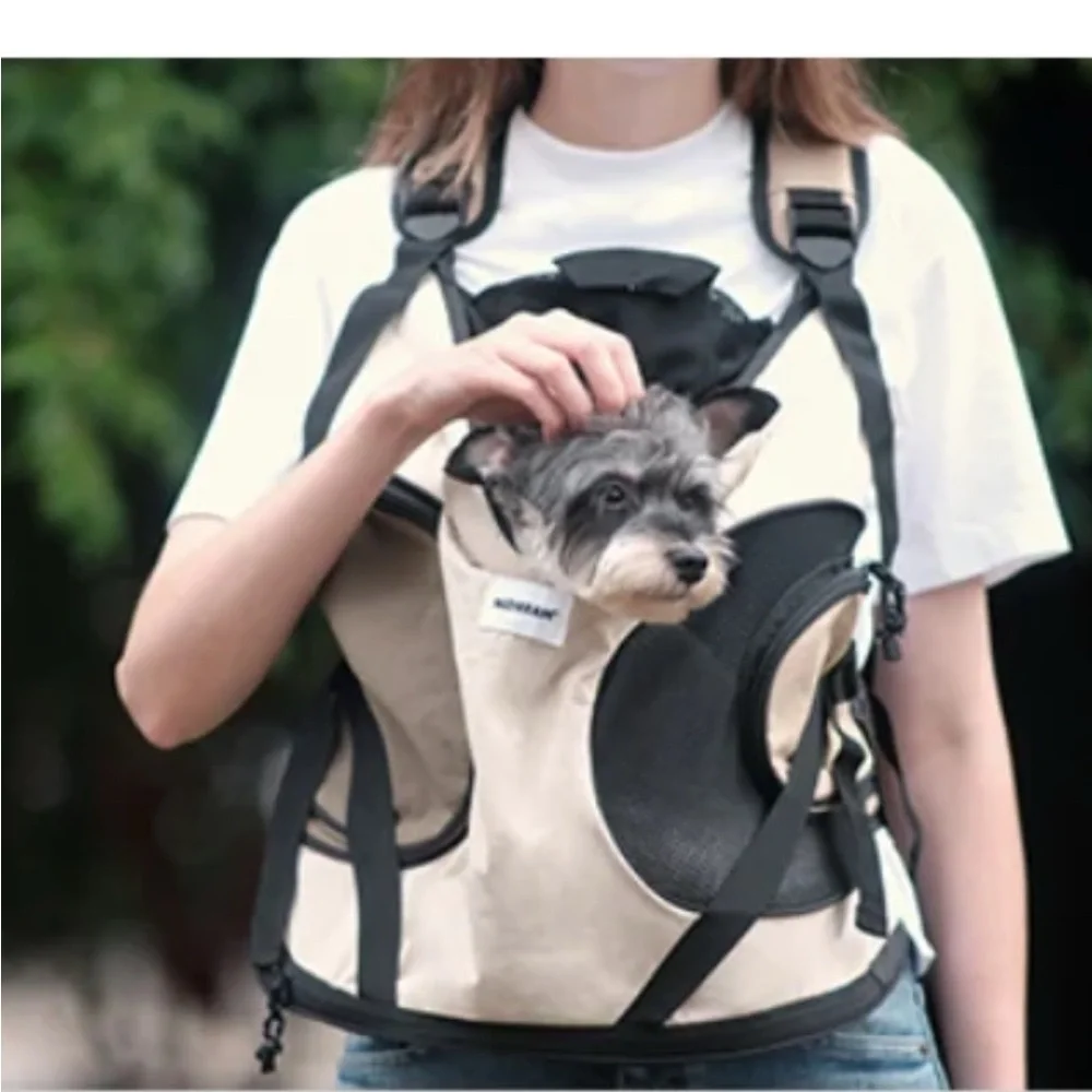 HIDREAM FRONT FACING PET CARRIER. COMES WITH STORAGE BAG. USED TWICE.